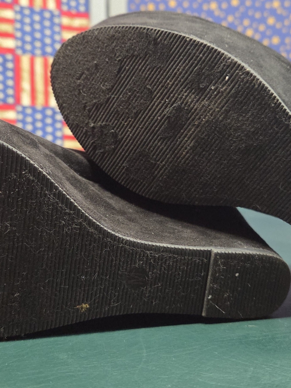 **Black Suede Rue21 Ect. Platform Heels - Women's Classic Style** - Picture 4 of 7